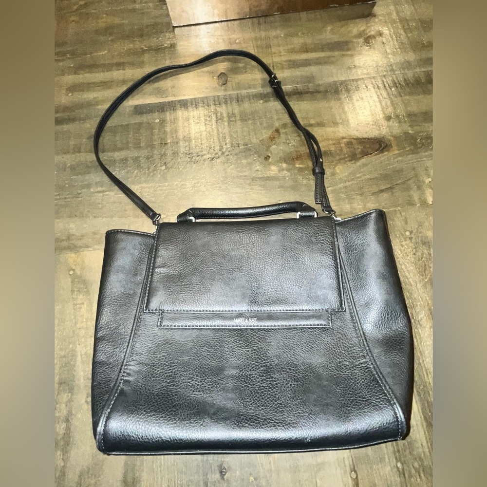 Matt And Nat Chic Black Leather Shoulder Bag